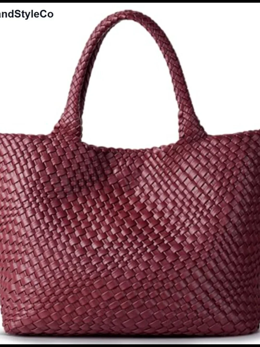 Woven Tote Bag for Women Soft Vegan Leather Large Shoulder Bag